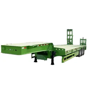 Hot Sale 4 Axle 3 Axle Low Deck Flatbed Semi Trailer For Truck