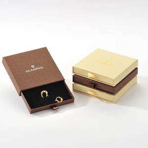 Customizable Luxury Eco-Friendly Paper Jewelry <b>Gift</b> <b>Box</b> Drawer Sliding Cardboard Packaging <b>Box</b> for Necklace Ring <b>Earrings</b> - Product Image 1