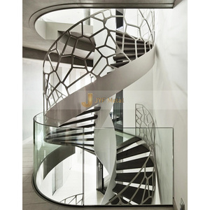 J265 Escaleras de caracol para interiores de diseño moderno Escaleras de Caracol de material de acero inoxidable para apartamentos - Product Image 4
