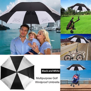 Custom Logo Professional Windproof Large Pongee Golf <b>Umbrella</b> with Double Canopy for Business Gifts and Men/Women - Product Image 5
