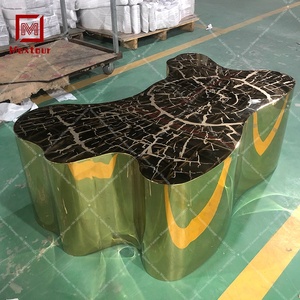 Hiện Đại Phòng Khách Bàn Trà Góc Cây Thân Cây Hình Vòng Hàng Năm Thép Không Gỉ Bàn Cà Phê - Product Image 2