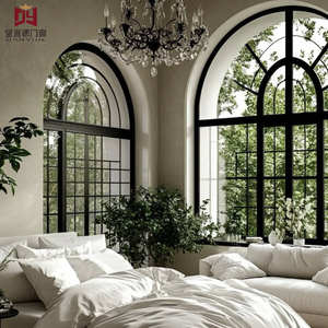 หน้าต่างวิลล่าแบบแนวนอน ดีไซน์ฝรั่งเศส ระบบสั่งทำพิเศษ กรอบอลูมิเนียมอัลลอยด์คุณภาพสูง ทนทานต่อสภาพอากาศ รูปลักษณ์สวยงาม หรูหรา เหมาะสำหรับห้องนั่งเล่น - Product Image 1