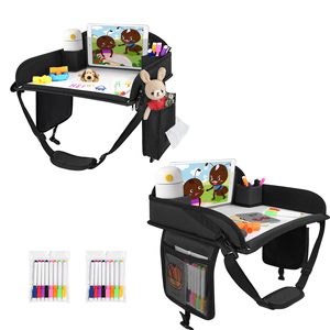 Échantillon gratuit Organisateur de siège auto de haute qualité Tablette de voyage pour tout-petits Tablette de voyage imperméable pour enfants Tablette de voyage pour enfants avec compartiments pour aliments et collations - Product Image 1