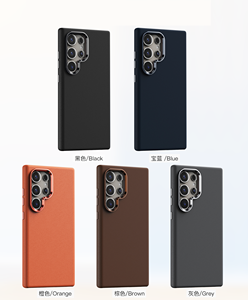 New Arrival 2024 Sản xuất nhà máy Nhà cung cấp PU da từ tính không dây sạc điện thoại trường hợp bìa cho Samsung S24 siêu cộng với - Product Image 2