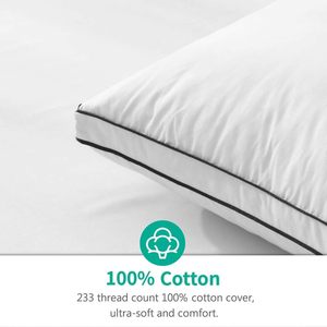 Inserts d'<span class=keywords><strong>oreiller</strong></span> Euro en coton <span class=keywords><strong>Percale</strong></span> blanche taille populaire 50x70cm duvet de canard plume motif solide <span class=keywords><strong>oreiller</strong></span> d'hôtel OEM - Product Image 2