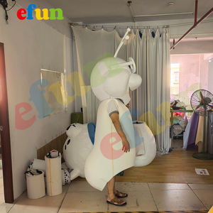 Efun Moq 1 PC Tùy Chỉnh Chuyên Nghiệp Màu Đỏ Sâu Bướm Linh Vật Trang Phục Dành Cho Người Lớn Kích Thước Phim Hoạt Hình Côn Trùng Cosplay Đảng Trang Phục Cho Bán - Product Image 5