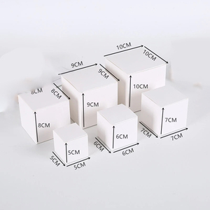 100 chiếc Hộp quà Kraft hình vuông nhiều kích cỡ màu đen trắng nâu, hộp giấy bìa cứng dùng làm bao bì cho đám cưới, kẹo, quà tặng tiệc tùng - Product Image 2