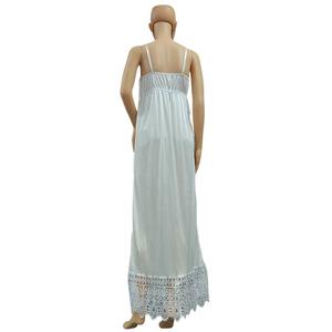Robe à bretelles en <span class=keywords><strong>satin</strong></span> de haute qualité pour femmes, robe <span class=keywords><strong>longue</strong></span> d'été en dentelle, <span class=keywords><strong>jupe</strong></span> gilet <span class=keywords><strong>mi</strong></span>-<span class=keywords><strong>longue</strong></span> mince et mince - Product Image 3