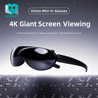 Lunettes VR 4K pour une expérience cinéma 3D, écran géant, films immersifs et jeux mobiles, ajustables pour myopie, modèle exclusif