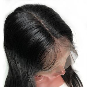 Peluca de Cabello Humano Virgen Indio Crudo al por Mayor, de Alta Calidad, Suave y Liso, con Cierre Frontal de Encaje Transparente Completo para Mujeres Negras, en Existencia - Product Image 1
