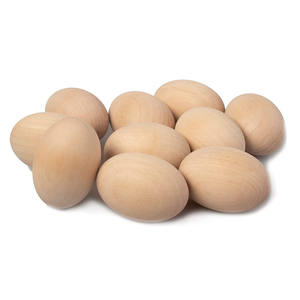 Оптовая продажа, деревянные пасхальные яйца, цветная картина «сделай сам», пасхальный реквизит, праздничный декор, незаконченные яйца, ручная роспись, деревянные игрушки для детей - Product Image 1