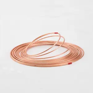 Pancake coil 10m 12m 15m steel pipe copper coated tubing for auto brake pipe Flexible High Temperature Resistant Electric Wire