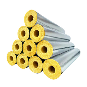Isolation thermique pour conduite de vapeur en fibre de verre haute température, résistante au feu A1, écologique, 100 mm, 50 mm, avec feuille d'aluminium - Product Image 1