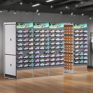 Giày & quần áo bán lẻ di động Kệ tùy chỉnh trượt con lăn Kệ Hệ thống lưu trữ điện nhỏ gọn kệ cho tiết kiệm không gian - Product Image 2