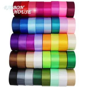 (25 Yards/Cuộn) 40Mm Một Mặt Satin Ribbon Vải Webbing Trang Trí Quà Tặng Giáng Sinh Ruy Băng