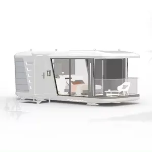 Marine Dancer 2024 Brand New Solution Préfabriqué conteneur van type Tiny House Mobile Capsule House avec fenêtres panoramiques