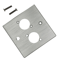 Plaque murale en alliage d'aluminium à 2 sections, prise XLR USB VGA, panneau métallique XLR à 2 positions, plaque frontale de type 86 D, 2 unités
