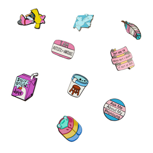 Wholesale Hard Enamel Lapel <b>Pins</b> Custom Logo Metal Brooch Cute Animal Plant Cartoon Badge for Backpack Decoration - Product Image 5