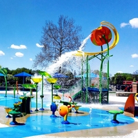 Toboggans aquatiques à déversement pour complexes hôteliers, équipements de jeux aquatiques, parcs aquatiques, structures de jeux aquatiques