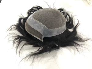 Peluca de tupé natural para hombre <span class=keywords><strong>BQ</strong></span>, tienda de pelucas en línea de Alibaba, cabello Remy <span class=keywords><strong>HD</strong></span> IG, encaje de tupé de grado de cabello indio - Product Image 3