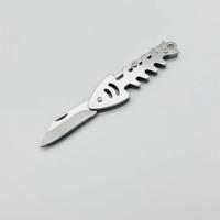 Couteau de poche miniature EDC en acier inoxydable avec porte-clés, couteau pliant de poche