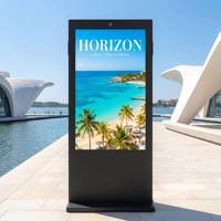 Kiosco Interactivo con Pantalla Táctil para Exteriores AIYOS de 55 Pulgadas, Pantalla Digital Publicitaria de Alto Brillo y Antideslumbrante