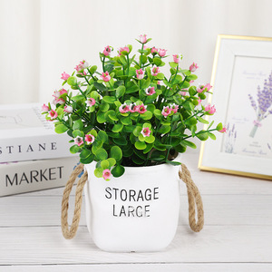<span class=keywords><strong>Plante</strong></span> verte artificielle en pot, best-seller, sac <span class=keywords><strong>porte</strong></span>-<span class=keywords><strong>bonheur</strong></span> créatif, souffle de bébé, décoration de salon, plantes artificielles en pot - Product Image 4