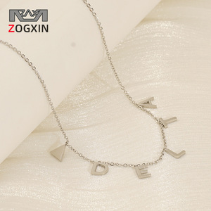 Letter Necklace Titanium Steel Clavicle Chain Women Fashion Simple Jewelry Gift Occasion ZY252 - Product Image 2