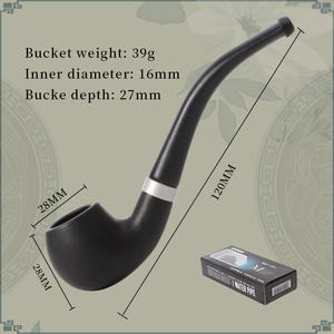 Yiwu Futeng काले राल क्लासिक छोटे तंबाकू पाइप थोक हस्तनिर्मित तम्बाकू धूम्रपान पाइप - Product Image 5