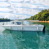 Bateau de passagers en fibre de verre de 38 pieds (11,8 m) – Yacht de luxe commercial pour le tourisme, bateau de croisière fluvial à console centrale