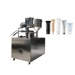 Stainless steel cosmetic cream tube filling and sealing machine with date printer