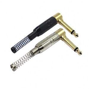 ปลั๊กเสียงแบบมุมฉาก 6.35 มม. ชุบทอง สำหรับเชื่อมต่อโทรศัพท์ ใช้กับลำโพงและไมโครโฟน - Product Image 1