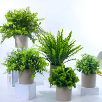 Plantes artificielles, faux bonsaïs miniatures en pot, plantes en plastique de 20 cm, verdure pour salon, bureau, entrée, cave à vin