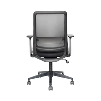Kursi kantor ergonomis Modern dengan sandaran tangan yang dapat disesuaikan dan fitur besi berputar grosir kain kembali jala