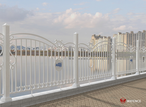 גדר ברזל מגולוונת לבנה לגינה פרטית - Product Image 4