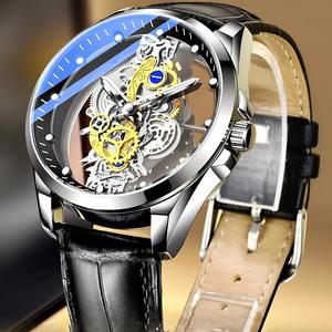Montre à quartz TIGERAO 520 avec aiguilles lumineuses, cadran ajouré, étanche, montre-bracelet de mode pour hommes, Montre Relojes - Product Image 5