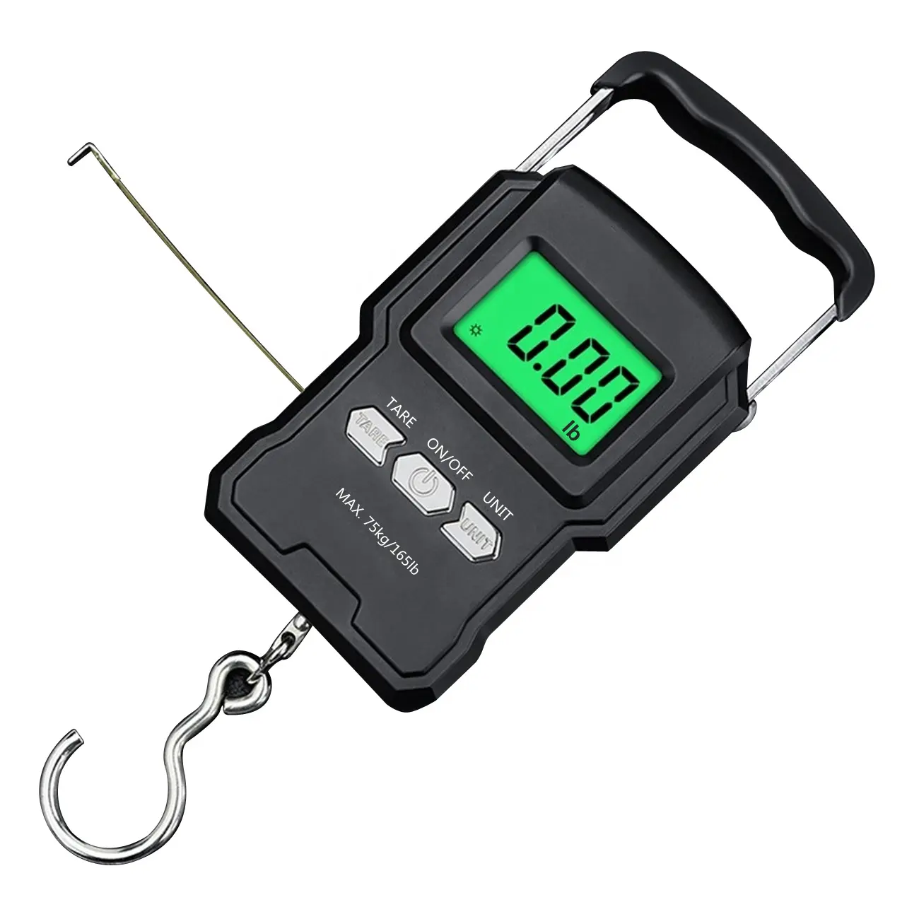 Portable Hanging Weighing Scale Digital Luggage Scale for Travel Fishing Scale capacity 75kg/166lb Electronic