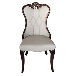 High-End americano intagliato in legno massello sedia da pranzo schienale morbido casa Hotel Box sedia ristorante Design moderno in <span class=keywords><strong>pelle</strong></span> Pu sedia - Product Image 6