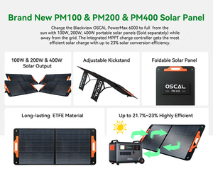 Station d'alimentation portable OSCAL PowerMax 6000, 57600Wh max, batterie 120V/240V, onde sinusoïdale pure, contrôle intelligent par application - Product Image 5