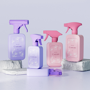 Sang Trọng Rỗng 350Ml 500Ml <span class=keywords><strong>HDPE</strong></span> Vuông Màu Xanh Lá Cây Phun Chai Với Kích Hoạt - Product Image 4