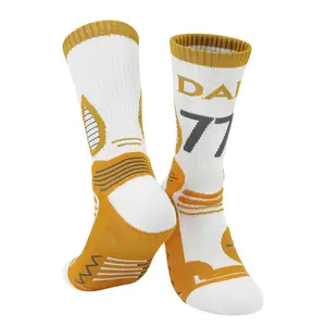 Custom Logo Non-Slip Sweat Absorbent Sports Socks Supplier Nylon Elite Basketball Socks