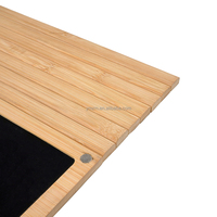 Zusammenklappbares Bambus-Holz-Aufbewahrungstablett für Sofa-Armlehne, Faltbare Wandmontage-Essensablage, Rechteckige Tabletts >501ml