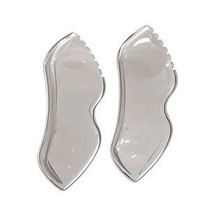 Engraved Custom Logo Stainless Steel Metal Gua Sha Scraping Board for Face - Product Image 5