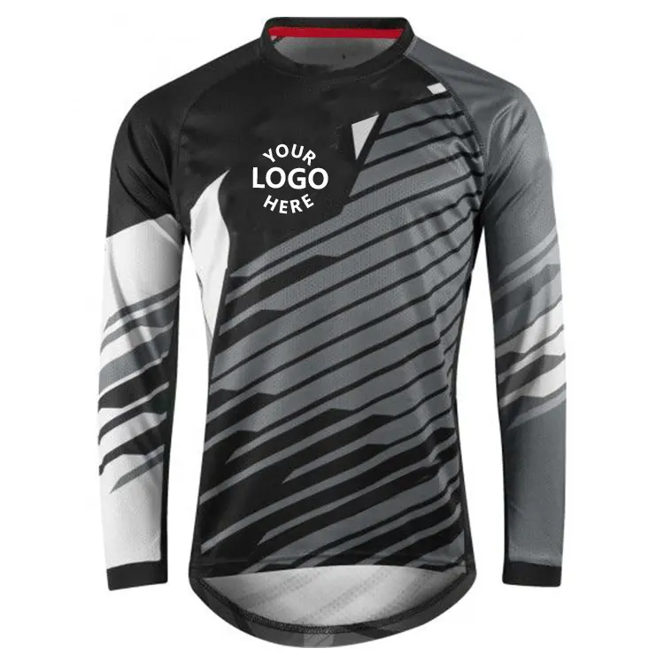 Custom long sleeve bicycle MTB cycling jerseys sublimation printing mountain bike clothing