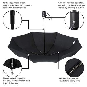 Pluie Soleil Pliage Voyage Extérieur Publicité Entièrement Automatique 3 Parapluies Pliables <span class=keywords><strong>Cadeau</strong></span> <span class=keywords><strong>pour</strong></span> Voiture - Product Image 6