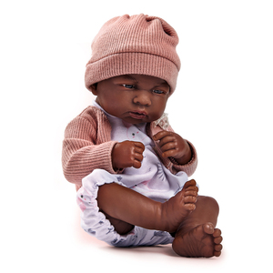 Muñeca reborn de silicona negra de 14 pulgadas para bebé, bebé real - Product Image 1