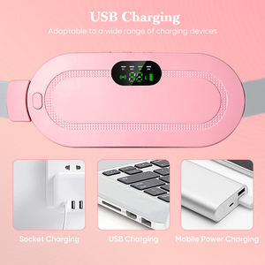 Toptan kadınlar ağrı masaj kabartma dönemi kemer taşınabilir kramplar dönemi masaj kemeri titreşimli Led adet ısıtma kemeri ped - Product Image 6