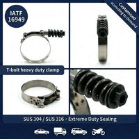 Collier de serrage en T en acier inoxydable à tension constante (pouces/métrique) pour la réparation de la boucle de refroidissement des bus diesel lourds