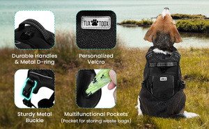 Harnais pour chien en nylon réglable, couleur unie, design réfléchissant, style sportif pour grands chiens - Product Image 3