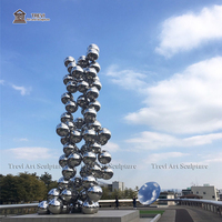 Statues en acier inoxydable abstraites modernes de grande taille TREVI personnalisées pour la vente en parcs publics